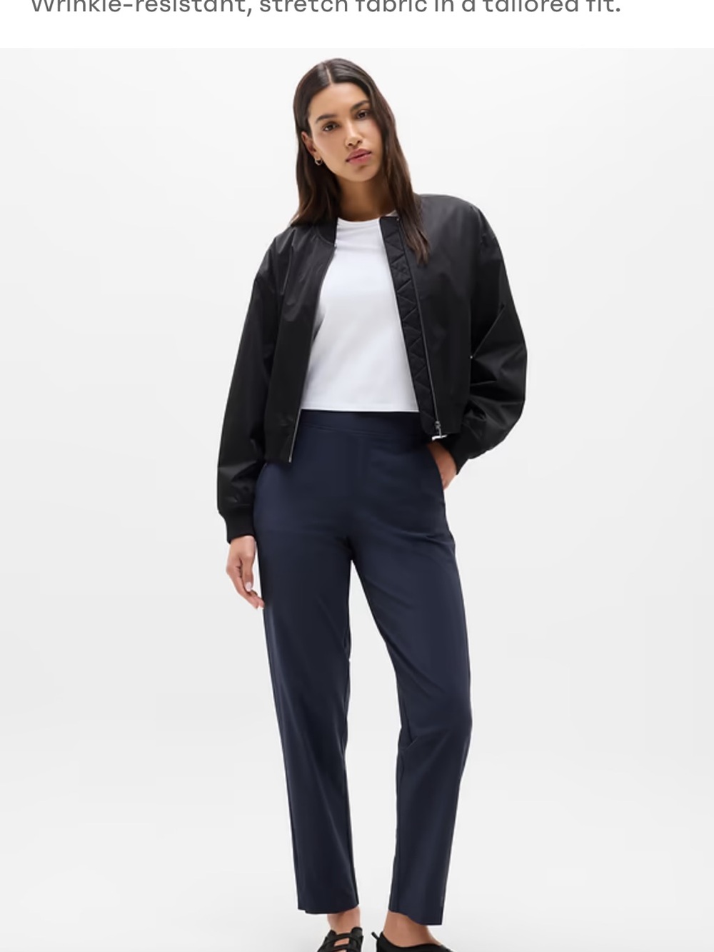 Athleta Brooklyn Mid Rise Ankle Pant Navy